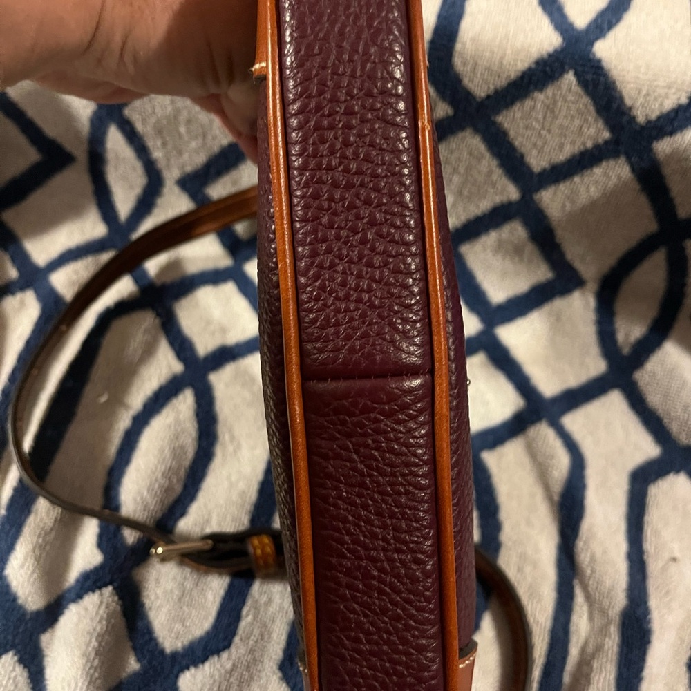 Dooney & Bourke Wine and Tan Crossbody Bag - Picture 8 of 8